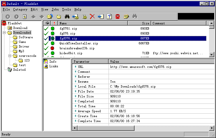 FlashGet Screenshot